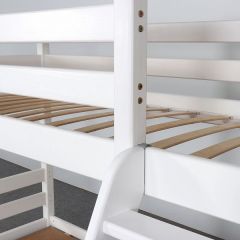 АДЕЛЬ Кровать двухъярусная с наклонной лестницей (белый) в Тавде - tavda.mebel24.online | фото 6