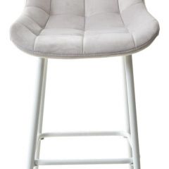 Барный стул ХОФМАН, цвет H-09 Светло-серый, велюр / белый каркас М-City в Тавде - tavda.mebel24.online | фото 6