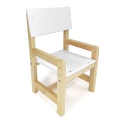 Детский растущий комплект стол и два стула  Я САМ "Лофт" (Белый, Сосна) в Тавде - tavda.mebel24.online | фото 6