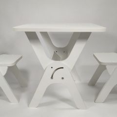 Детский растущий стол-парта и два стула Я САМ "Умка-Дуо" (Белый) в Тавде - tavda.mebel24.online | фото