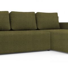 Диван угловой Алиса 3 Shaggy GREEN - TEOS BLACK в Тавде - tavda.mebel24.online | фото