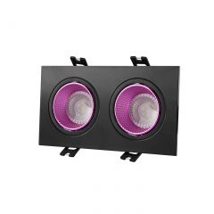 DK3072-BK+PI Встраиваемый светильник, IP 20, 10 Вт, GU5.3, LED, черный/розовый, пластик в Тавде - tavda.mebel24.online | фото