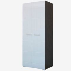 Фиеста №2 Шкаф со штангой (Венге/Белый глянец) в Тавде - tavda.mebel24.online | фото