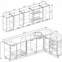 Кухонный гарнитур угловой Графика 2600х1600 (Стол. 26мм) в Тавде - tavda.mebel24.online | фото 2