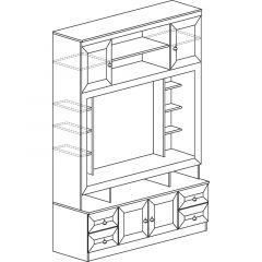 Гостиная Инна 4 Денвер темный в Тавде - tavda.mebel24.online | фото 3