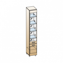 Гостиная Камелия Композиция 1 (Гикори Джексон темный) в Тавде - tavda.mebel24.online | фото 3