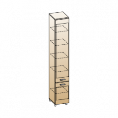 Гостиная Камелия Композиция 7 (Гикори Джексон темный) в Тавде - tavda.mebel24.online | фото 2
