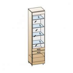Гостиная Камелия Композиция 7 (Гикори Джексон темный) в Тавде - tavda.mebel24.online | фото 3