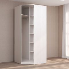 Кэт-4 Шкаф угловой (1 дв зерк) (МДФ Бодега белая) в Тавде - tavda.mebel24.online | фото 2