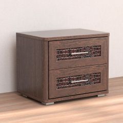 Кэт-4 Тумба 2 ящ (МДФ Венге/Экокожа Caiman коричневый) в Тавде - tavda.mebel24.online | фото