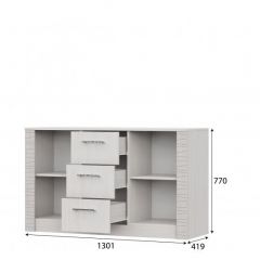 ГАММА 20 Комод 3 ящика 2-х створчатый Серия №4 в Тавде - tavda.mebel24.online | фото 2