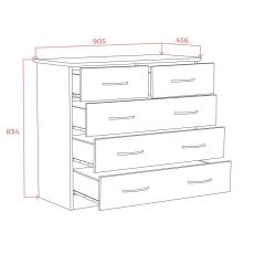 Комод 900 (Дуб сонома светлый) Эко в Тавде - tavda.mebel24.online | фото 2