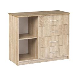 Комод Фиеста (Дуб сонома светлый) Эко в Тавде - tavda.mebel24.online | фото 2
