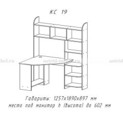 Компьютерный стол №19 (Анкор темный) в Тавде - tavda.mebel24.online | фото 3