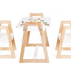 Комплект детской мебели стол и  два стула Я САМ "Лофт-Дуо" (Белый) в Тавде - tavda.mebel24.online | фото