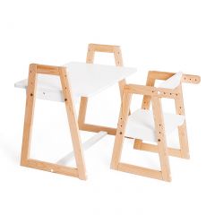 Комплект детской мебели стол и  два стула Я САМ "Лофт-Дуо" (Белый) в Тавде - tavda.mebel24.online | фото 7