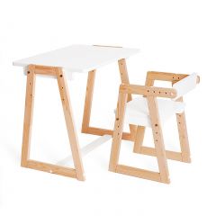 Комплект детской мебели стол и  два стула Я САМ "Лофт-Дуо" (Белый) в Тавде - tavda.mebel24.online | фото 8