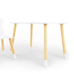 Комплект детской мебели стол и стул Корона (Белый/Белый/Береза) в Тавде - tavda.mebel24.online | фото 2