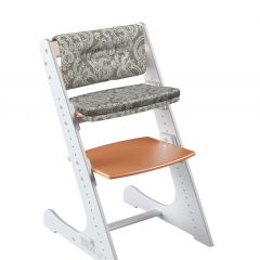 Комплект растущий стул и подушки Конёк Горбунёк Комфорт  (Бело-оранжевый, Арабика) в Тавде - tavda.mebel24.online | фото