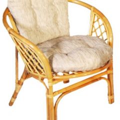 Кресло Багама, подушки светлые обычные шенил (Мёд) в Тавде - tavda.mebel24.online | фото 1