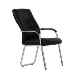 Кресло Barneo K-15 для посетителей и переговорных (черный) в Тавде - tavda.mebel24.online | фото