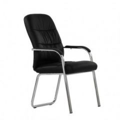 Кресло Barneo K-16 для посетителей и переговорных (черный) в Тавде - tavda.mebel24.online | фото