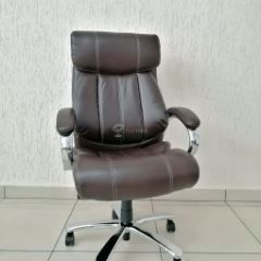Кресло Barneo K-303 для руководителя (коричневая экокожа) в Тавде - tavda.mebel24.online | фото 1