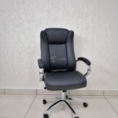 Кресло Barneo K-45 для руководителя (черная экокожа) в Тавде - tavda.mebel24.online | фото
