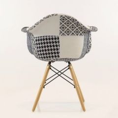 Кресло Barneo N-14 Patchwork черно-белый в Тавде - tavda.mebel24.online | фото 4