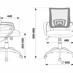 Кресло Бюрократ CH-695N/R/TW-11 красный TW-35N черный TW-11 в Тавде - tavda.mebel24.online | фото 3