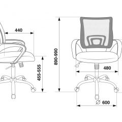 Кресло Бюрократ CH-695N/SL/OR/BLACK оранжевый TW-38-3 черный TW-11 в Тавде - tavda.mebel24.online | фото 4