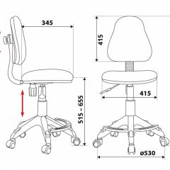 Кресло детское Бюрократ KD-4-F/PENCIL-GN зеленый карандаши в Тавде - tavda.mebel24.online | фото 3