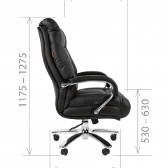 Кресло для руководителя CHAIRMAN 405 (Кожа) Черное в Тавде - tavda.mebel24.online | фото 5