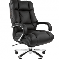 Кресло для руководителя CHAIRMAN 405 (Кожа) Черное в Тавде - tavda.mebel24.online | фото 2