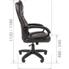 Кресло для руководителя  CHAIRMAN 432 (Экокожа черная) в Тавде - tavda.mebel24.online | фото 5
