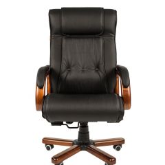 Кресло для руководителя CHAIRMAN  653 (Кожа) Черное в Тавде - tavda.mebel24.online | фото 2