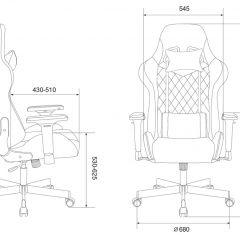 Кресло игровое Бюрократ VIKING 7 KNIGHT BL FABRIC синий в Тавде - tavda.mebel24.online | фото 4