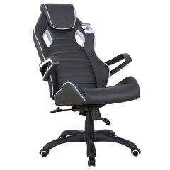 Кресло компьютерное BRABIX Techno Pro GM-003 (экокожа черное/серое, вставки серые) 531814 в Тавде - tavda.mebel24.online | фото 4