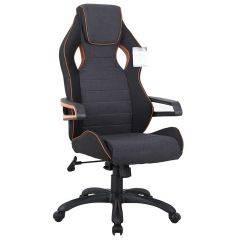 Кресло компьютерное BRABIX Techno Pro GM-003 (ткань черное/серое, вставки оранжевые) 531813 в Тавде - tavda.mebel24.online | фото