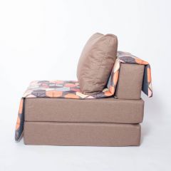 Кресло-кровать бескаркасное Харви (коричневый-геометрия браун) в Тавде - tavda.mebel24.online | фото 2