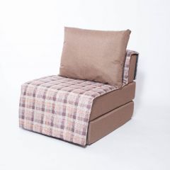 Кресло-кровать бескаркасное Харви (коричневый-квадро беж) в Тавде - tavda.mebel24.online | фото