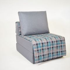 Кресло-кровать бескаркасное Харви (серый-квадро азур) в Тавде - tavda.mebel24.online | фото 1