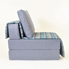Кресло-кровать бескаркасное Харви (серый-квадро азур) в Тавде - tavda.mebel24.online | фото 2