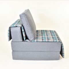 Кресло-кровать бескаркасное Харви (серый-квадро азур) в Тавде - tavda.mebel24.online | фото 3