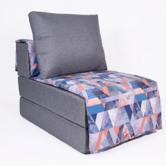 Кресло-кровать бескаркасное Харви (серый-сноу деним) в Тавде - tavda.mebel24.online | фото