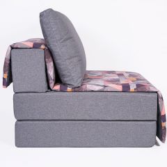 Кресло-кровать бескаркасное Харви (серый-сноу манго) в Тавде - tavda.mebel24.online | фото 3