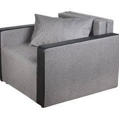 Кресло-кровать Милена с подлокотниками (серый) Велюр в Тавде - tavda.mebel24.online | фото