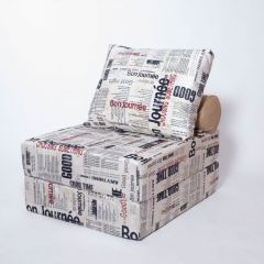 Кресло-кровать-пуф бескаркасное Прайм (Газета) в Тавде - tavda.mebel24.online | фото