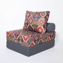 Кресло-кровать-пуф бескаркасное Прайм (мехико серый-графит) в Тавде - tavda.mebel24.online | фото 2