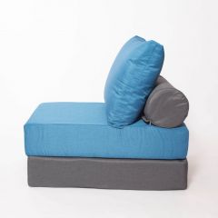Кресло-кровать-пуф бескаркасное Прайм (синий-графит (Ф)) в Тавде - tavda.mebel24.online | фото 2